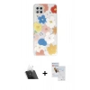 MARSİLYAN™- Galaxy A22 Kılıf Eksen Asil Prime - Siyah Seramik Nano Ekran Koruyucu + Kamera Lens Koruma Cam - SF