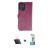 MARSİLYAN™- Galaxy A22 Kılıf Siluet Işık Serisi - Siyah 5D Eko Cam Ekran Koruyucu + Kamera Lens Koruma Cam - SF