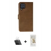 MARSİLYAN™- Galaxy A22 Kılıf Siluet Işık Serisi - Siyah Mat Seramik Nano Ekran Koruyucu + Kamera Lens Koruma Cam - SF