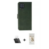 MARSİLYAN™- Galaxy A22 Kılıf Siluet Işık Serisi - Siyah Mat Seramik Nano Ekran Koruyucu + Kamera Lens Koruma Cam - SF