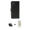 MARSİLYAN™- Galaxy A22 Kılıf Siluet Işık Serisi - Siyah Mat Seramik Nano Ekran Koruyucu + Kamera Lens Koruma Cam - SF