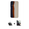 MARSİLYAN™- Galaxy A22 Kılıf Yadigar Çizgi - Şeffaf Temperli Cam Ekran Koruyucu + Kamera Lens Koruma Cam - SF