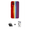 MARSİLYAN™- Galaxy A22 Kılıf Yadigar Çizgi - Şeffaf Uv Polymer Nano Ekran Koruyucu + Kamera Lens Koruma Cam - SF
