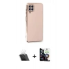 MARSİLYAN™- Galaxy A22 Kılıf Yankı Serisi - Şeffaf Temperli Cam Ekran Koruyucu + Kamera Lens Koruma Cam - SF