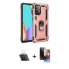 MARSİLYAN™- Galaxy A23 4G Kılıf Ahenk Klasik Koleksiyonu - Siyah 3D Antistatik Mat Seramik Nano Ekran Koruyucu + Kamera Lens Koruma Cam - SF