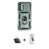 MARSİLYAN™- Galaxy A23 4G Kılıf Ahenk Klasik - Şeffaf Pasifik Cam Ekran Koruyucu + Kamera Lens Koruma Cam - SF