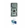 MARSİLYAN™- Galaxy A23 4G Kılıf Ahenk Klasik - Siyah 3D Antistatik Cam Ekran Koruyucu
