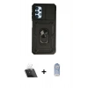 MARSİLYAN™- Galaxy A23 4G Kılıf Ahenk Klasik - Siyah Joko Magic 5D Cam + Kamera Lens Koruma Cam - SF