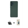 MARSİLYAN™- Galaxy A23 4G Kılıf Ahenk Serisi - Siyah 6D Mat Seramik Hayalet Nano Ekran Koruyucu + Kamera Lens Koruma Cam - SF