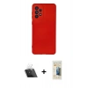 MARSİLYAN™- Galaxy A23 4G Kılıf Ahenk Serisi - Siyah 6D Mat Seramik Hayalet Nano Ekran Koruyucu + Kamera Lens Koruma Cam - SF