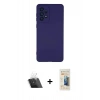 MARSİLYAN™- Galaxy A23 4G Kılıf Ahenk Serisi - Siyah 6D Mat Seramik Hayalet Nano Ekran Koruyucu + Kamera Lens Koruma Cam - SF