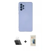 MARSİLYAN™- Galaxy A23 4G Kılıf Ahenk Serisi - Siyah 6D Mat Seramik Hayalet Nano Ekran Koruyucu + Kamera Lens Koruma Cam - SF
