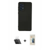 MARSİLYAN™- Galaxy A23 4G Kılıf Ahenk Serisi - Siyah 6D Mat Seramik Hayalet Nano Ekran Koruyucu + Kamera Lens Koruma Cam - SF
