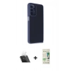 MARSİLYAN™- Galaxy A23 4G Kılıf Atlas Form - Siyah 20D Premium Cam Ekran Koruyucu + Kamera Lens Koruma Cam - SF