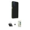 MARSİLYAN™- Galaxy A23 4G Kılıf Atlas Form - Siyah 20D Premium Cam Ekran Koruyucu + Kamera Lens Koruma Cam - SF