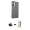 MARSİLYAN™- Galaxy A23 4G Kılıf Atlas Form - Siyah 20D Premium Cam Ekran Koruyucu + Kamera Lens Koruma Cam - SF