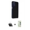 MARSİLYAN™- Galaxy A23 4G Kılıf Atlas Form - Siyah 20D Premium Cam Ekran Koruyucu + Kamera Lens Koruma Cam - SF