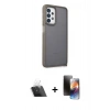 MARSİLYAN™- Galaxy A23 4G Kılıf Atlas Form - Siyah 3D Antistatik Mat Seramik Nano Ekran Koruyucu + Kamera Lens Koruma Cam - SF