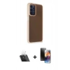 MARSİLYAN™- Galaxy A23 4G Kılıf Atlas Form - Siyah 3D Antistatik Mat Seramik Nano Ekran Koruyucu + Kamera Lens Koruma Cam - SF