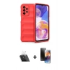 MARSİLYAN™- Galaxy A23 4G Kılıf Atlas Koleksiyonu - Siyah 3D Antistatik Mat Seramik Nano Ekran Koruyucu + Kamera Lens Koruma Cam - SF