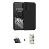 MARSİLYAN™- Galaxy A23 4G Kılıf Kozmos Yansıma Özel Seri - Siyah 20D Premium Cam Ekran Koruyucu + Kamera Lens Koruma Cam - SF