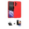 MARSİLYAN™- Galaxy A23 4G Kılıf Kozmos Yansıma Özel Seri - Siyah 3D Antistatik Mat Seramik Nano Ekran Koruyucu + Şeffaf Kamera Lens Koruma Cam