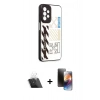 MARSİLYAN™- Galaxy A23 4G Kılıf Odak Klasik Serisi - Siyah 3D Antistatik Mat Seramik Nano Ekran Koruyucu + Kamera Lens Koruma Cam - SF