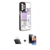 MARSİLYAN™- Galaxy A23 4G Kılıf Odak Klasik Serisi - Siyah 3D Antistatik Mat Seramik Nano Ekran Koruyucu + Kamera Lens Koruma Cam - SF