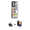 MARSİLYAN™- Galaxy A23 4G Kılıf Odak Klasik Serisi - Siyah 3D Antistatik Mat Seramik Nano Ekran Koruyucu + Kamera Lens Koruma Cam - SF