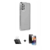 MARSİLYAN™- Galaxy A23 4G Kılıf Vadi Minimal - Siyah 3D Antistatik Mat Seramik Nano Ekran Koruyucu + Kamera Lens Koruma Cam - SF
