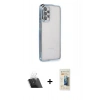 MARSİLYAN™- Galaxy A23 4G Kılıf Vadi Minimal - Siyah 6D Mat Seramik Hayalet Nano Ekran Koruyucu + Kamera Lens Koruma Cam - SF