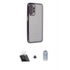 MARSİLYAN™- Galaxy A23 4G Kılıf Vadi Minimal - Siyah Joko Magic 5D Cam + Kamera Lens Koruma Cam - SF