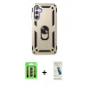 MARSİLYAN™- Galaxy A24 4G Kılıf Ahenk Klasik Koleksiyonu - Şeffaf Pasifik Cam Ekran Koruyucu + Raze Metal Kamera Lens - SH