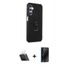 MARSİLYAN™- Galaxy A24 4G Kılıf Ahenk Klasik Koleksiyonu - Siyah 3D Antistatik Hayalet Cam Ekran Koruyucu + Kamera Lens Koruma Cam - SF