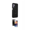MARSİLYAN™- Galaxy A24 4G Kılıf Ahenk Klasik Koleksiyonu - Siyah 3D Antistatik Mat Seramik Nano Ekran Koruyucu
