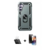 MARSİLYAN™- Galaxy A24 4G Kılıf Ahenk Klasik Koleksiyonu - Siyah 3D Antistatik Mat Seramik Nano Ekran Koruyucu + Kamera Lens Koruma Cam - SF