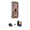 MARSİLYAN™- Galaxy A24 4G Kılıf Ahenk Klasik Koleksiyonu - Siyah 3D Antistatik Mat Seramik Nano Ekran Koruyucu + Kamera Lens Koruma Cam - SF