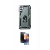 MARSİLYAN™- Galaxy A24 4G Kılıf Ahenk Klasik Koleksiyonu - Siyah 3D Antistatik Mat Seramik Nano Ekran Koruyucu