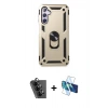 MARSİLYAN™- Galaxy A24 4G Kılıf Ahenk Klasik Koleksiyonu - Siyah 3D Antistatik Seramik Nano Ekran Koruyucu + Valdez Metal Kamera Lens - SH