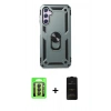 MARSİLYAN™- Galaxy A24 4G Kılıf Ahenk Klasik Koleksiyonu - Siyah 6D Antistatik Mat Seramik Hayalet Nano Ekran Koruyucu + Raze Metal Kamera Lens - SH