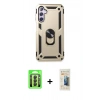 MARSİLYAN™- Galaxy A24 4G Kılıf Ahenk Klasik Koleksiyonu - Siyah 6D Mat Seramik Hayalet Nano Ekran Koruyucu + Raze Metal Kamera Lens - SH
