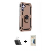MARSİLYAN™- Galaxy A24 4G Kılıf Ahenk Klasik Koleksiyonu - Siyah 6D Mat Seramik Hayalet Nano Ekran Koruyucu + Kamera Lens Koruma Cam - SF