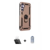 MARSİLYAN™- Galaxy A24 4G Kılıf Ahenk Klasik Koleksiyonu - Siyah Joko Magic 5D Cam + Kamera Lens Koruma Cam - SF