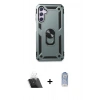 MARSİLYAN™- Galaxy A24 4G Kılıf Ahenk Klasik Koleksiyonu - Siyah Joko Magic 5D Cam + Kamera Lens Koruma Cam - SF