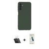 MARSİLYAN™- Galaxy A24 4G Kılıf Ahenk Serisi - Şeffaf Pasifik Cam Ekran Koruyucu + Kamera Lens Koruma Cam - SF