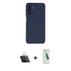 MARSİLYAN™- Galaxy A24 4G Kılıf Ahenk Serisi - Şeffaf Pasifik Cam Ekran Koruyucu + Kamera Lens Koruma Cam - SF