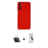MARSİLYAN™- Galaxy A24 4G Kılıf Ahenk Serisi - Şeffaf Pasifik Cam Ekran Koruyucu + Kamera Lens Koruma Cam - SF