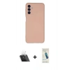 MARSİLYAN™- Galaxy A24 4G Kılıf Ahenk Serisi - Şeffaf Pasifik Cam Ekran Koruyucu + Kamera Lens Koruma Cam - SF