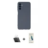 MARSİLYAN™- Galaxy A24 4G Kılıf Ahenk Serisi - Şeffaf Pasifik Cam Ekran Koruyucu + Kamera Lens Koruma Cam - SF