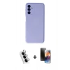 MARSİLYAN™- Galaxy A24 4G Kılıf Ahenk Serisi - Siyah 3D Antistatik Mat Seramik Nano Ekran Koruyucu + Valdez Metal Kamera Lens - GS